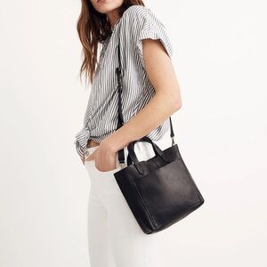 Madewell The Small Transport Crossbody Leather Bag Black